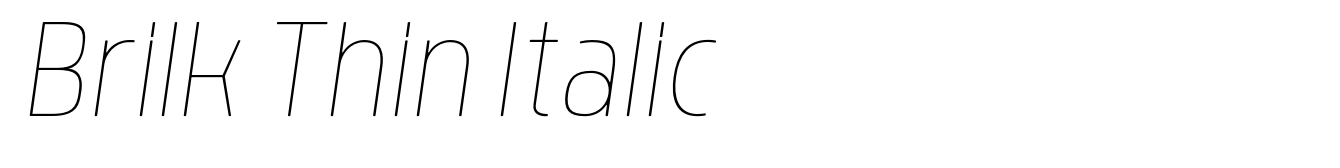 Brilk Thin Italic